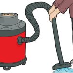 man using wet dry vac